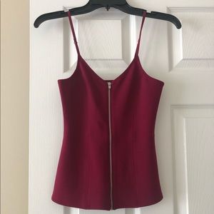 Express Red Zipper Tank Top - Sz XS - New with Tag